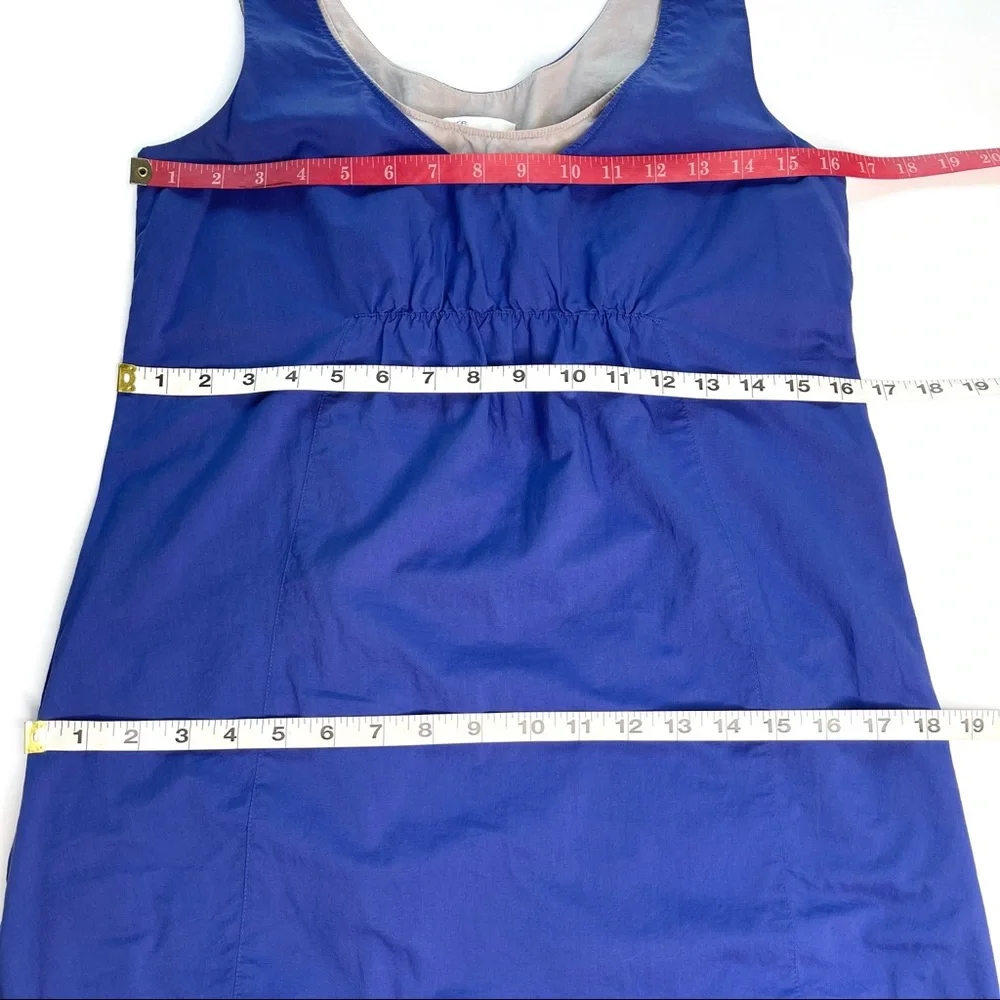 Vince Azure Blue Black Color Block Summer Sun Dress Small